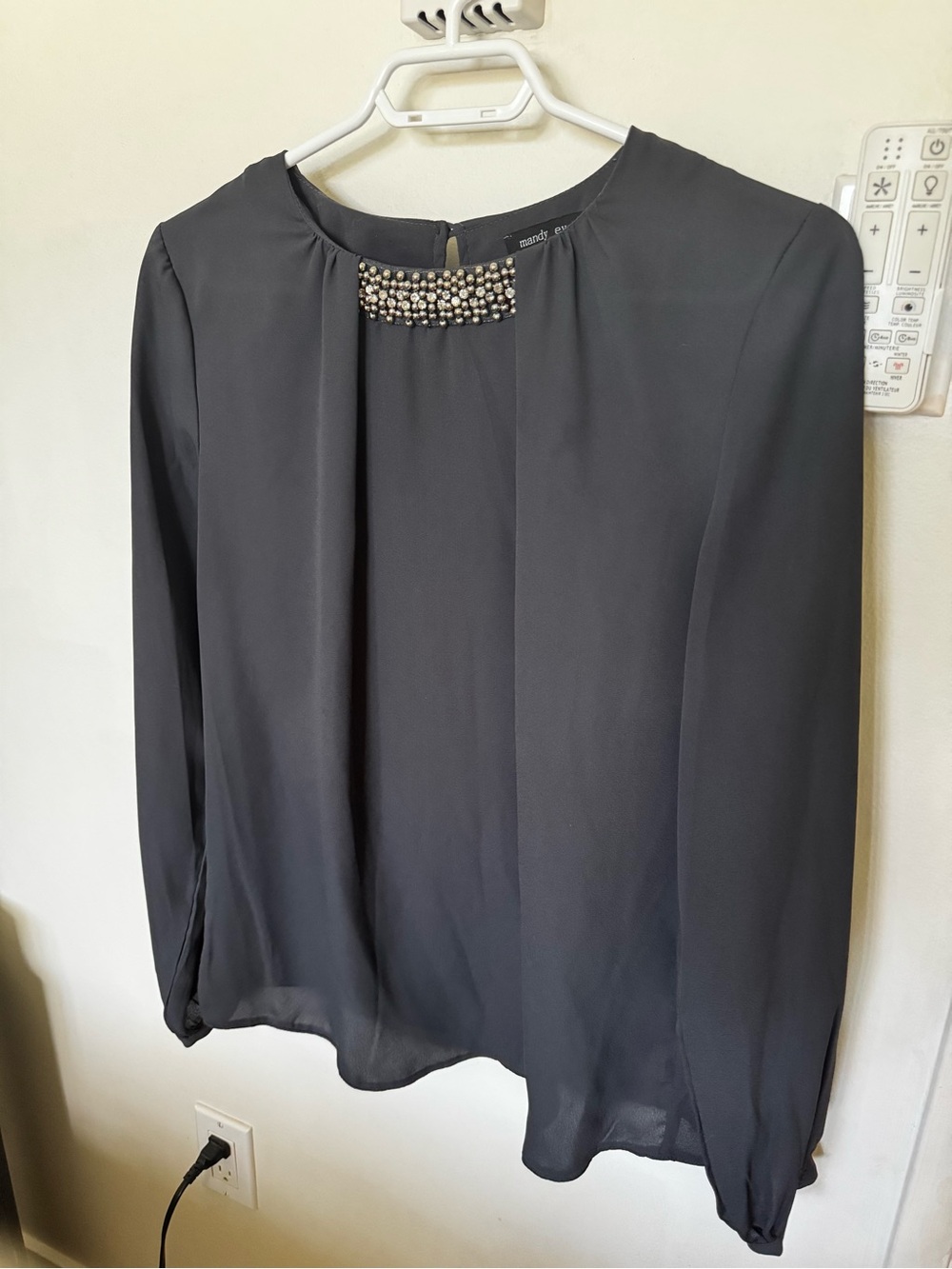 Embellished Long-Sleeve Blouse